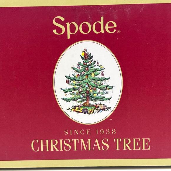 Spode Christmas Tree Footed Cake Plate 10.5" Christmas Serveware - Picture 5 of 14